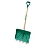 Leborgne Pelle poussoir avec réglette - manche bois certifié PEFC 100% - poignée plastique