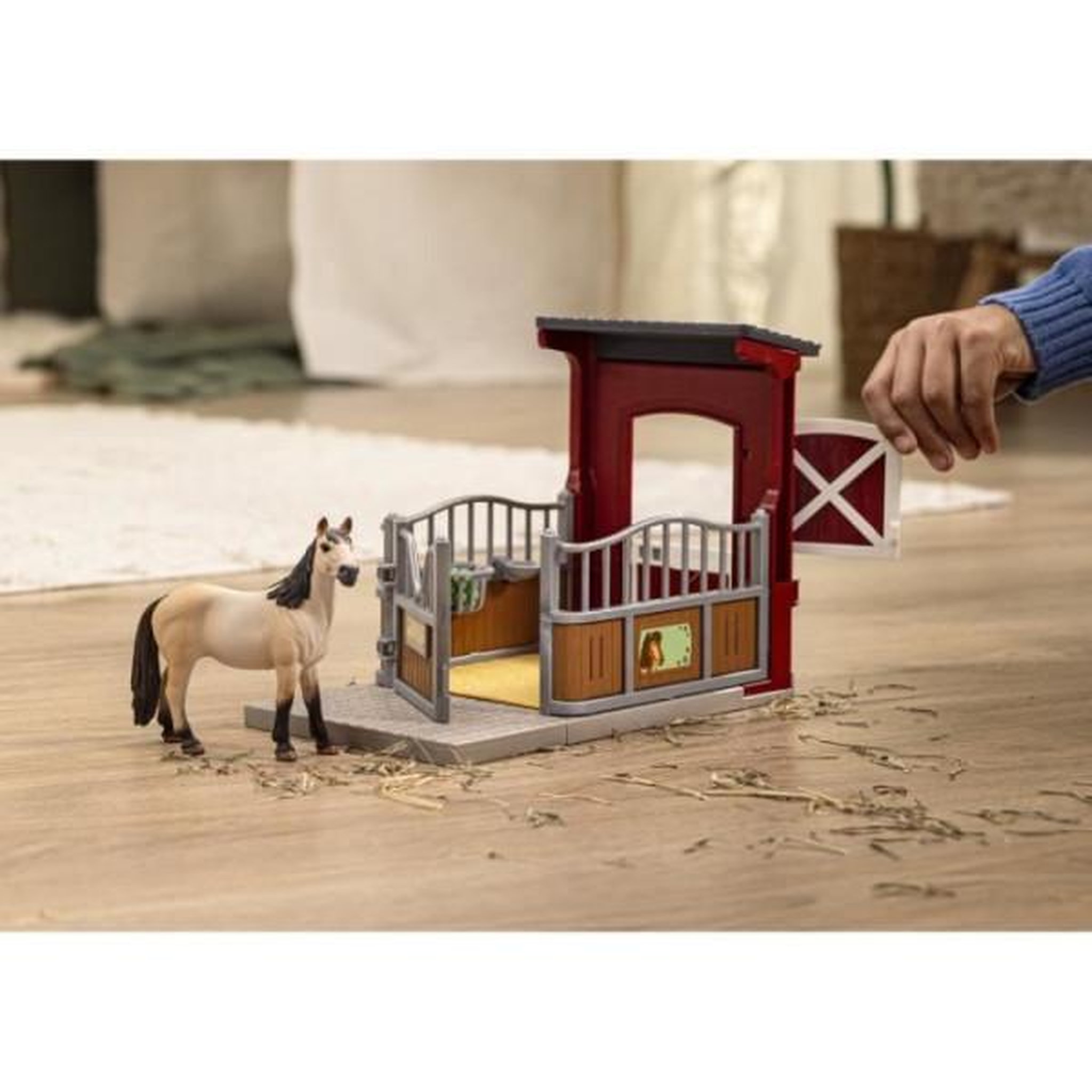Voir la diapositive 4 : Schleich Coffret Box avec Jument Mustang, Figurine réaliste, Taille 24 cm, SCHLEICH 42724 Farm World, Des 4 ans