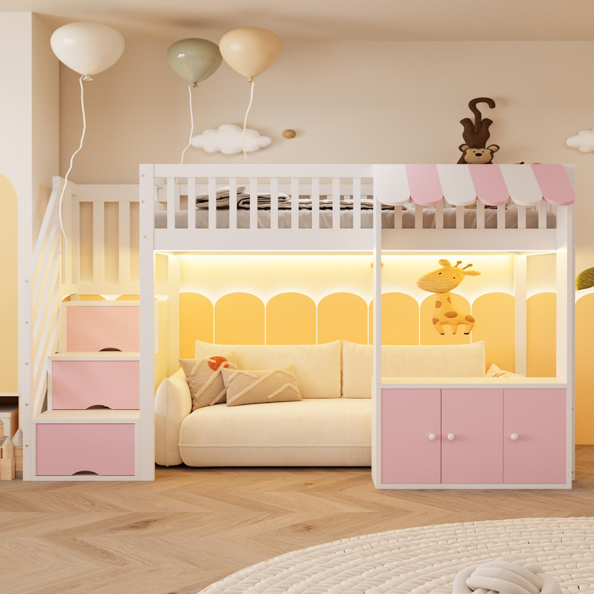 Voir la diapositive 2 : MERAX Lit mezzanine enfant