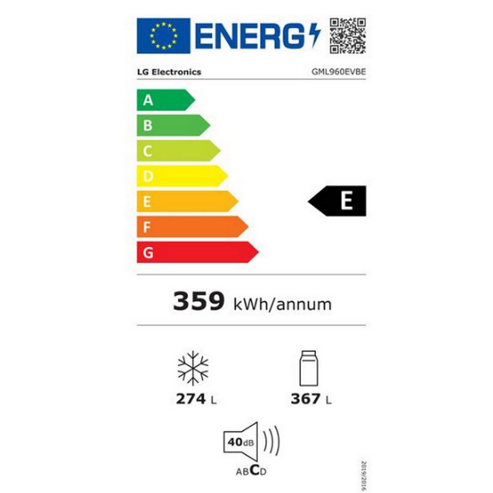 Voir la diapositive 2 : LG Réfrigérateur américain 641l nonofrost - gml960evbe