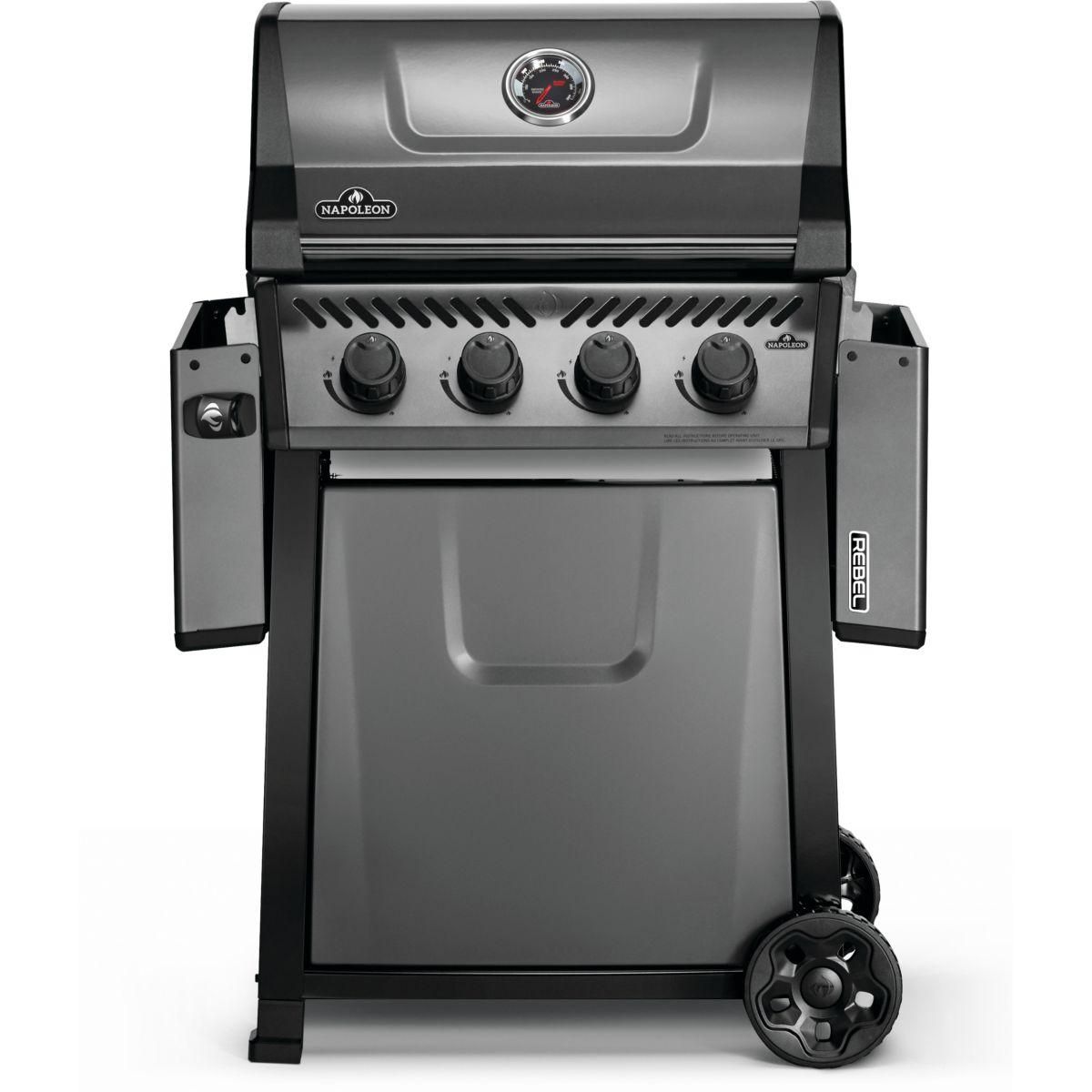 NAPOLEON Barbecue gaz Freestyle  F425PGT-FR noir 4 bruleurs sur chariot, 60x45 cm