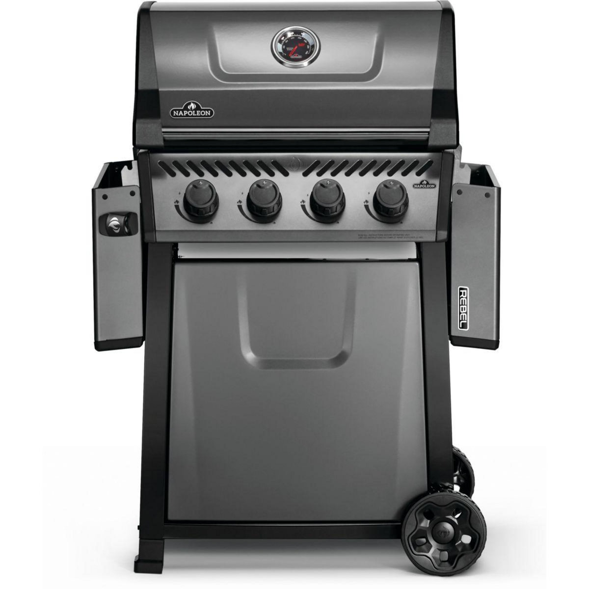 NAPOLEON Barbecue gaz Freestyle  F425PGT-FR noir 4 bruleurs sur chariot, 60x45 cm