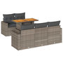 Voir la diapositive 2 : VIDAXL Salon de jardin 6 pcs avec coussins gris resine tressee