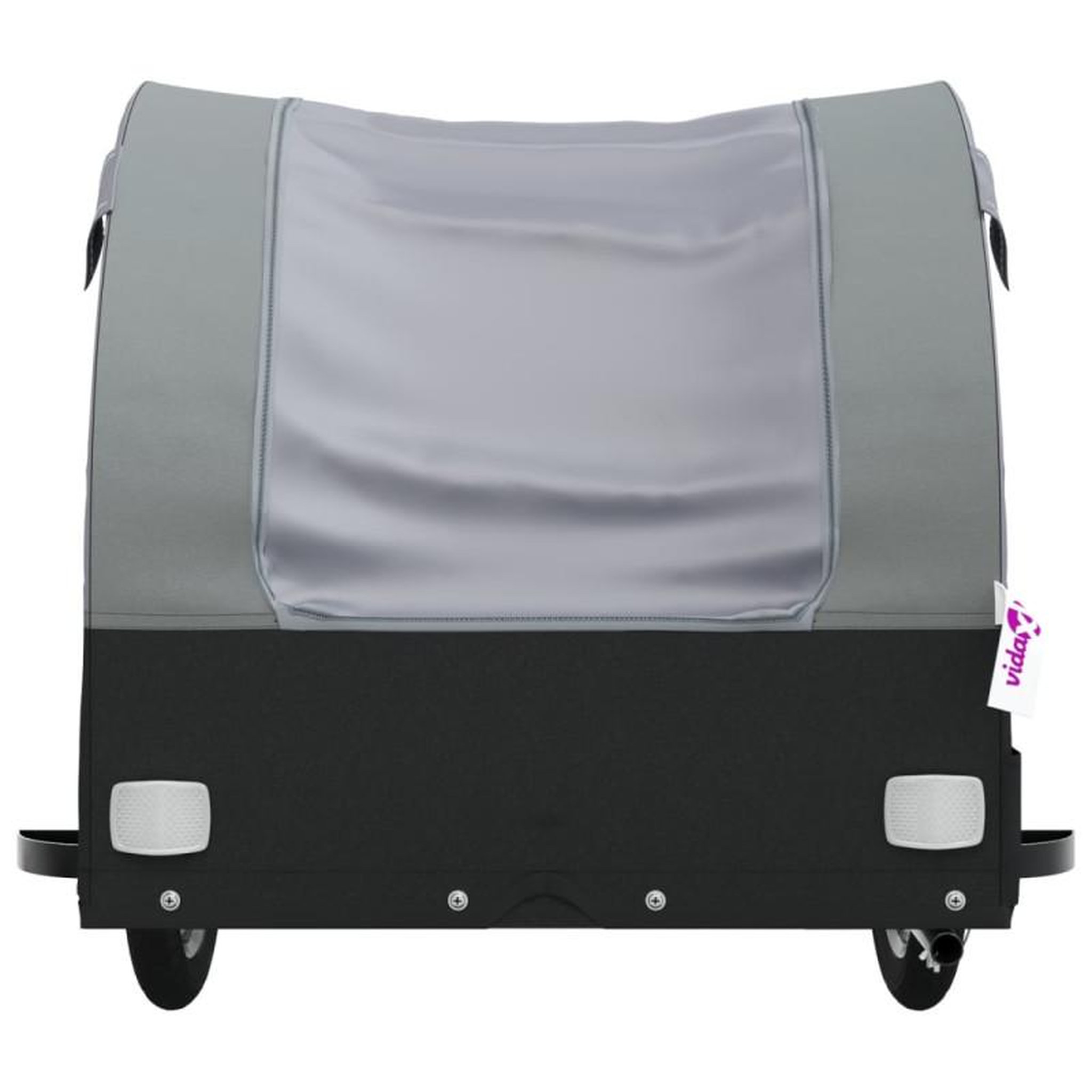 Voir la diapositive 6 : VIDAXL Remorque de vélo noir et gris 45 kg fer