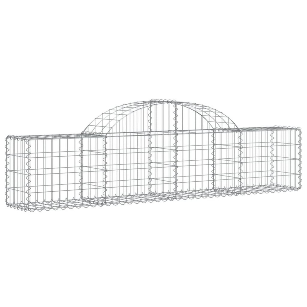 VIDAXL Paniers a gabions arques 9 pcs 200x30x40/60 cm Fer galvanise