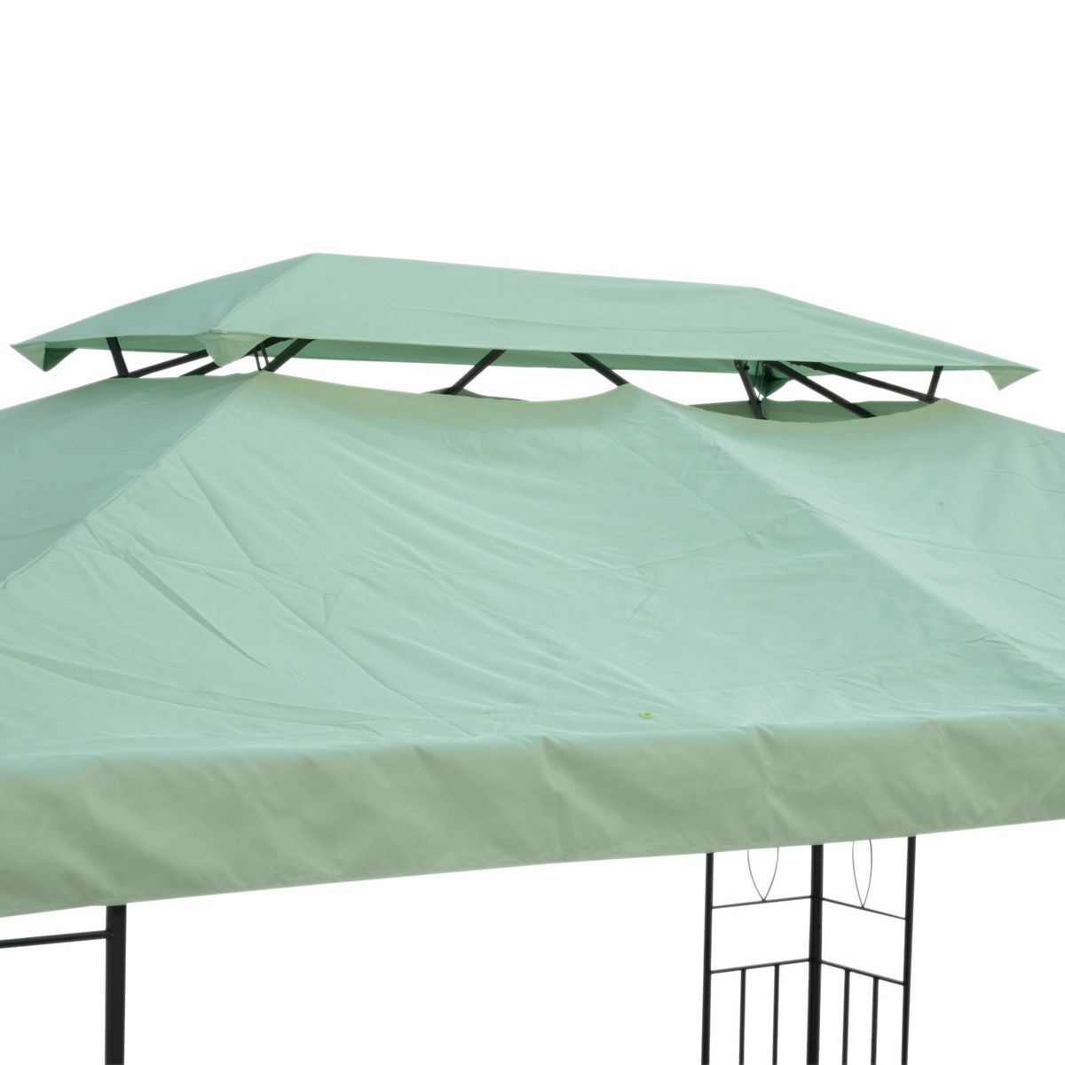 OUTSUNNY Toile de rechange pour pavillon tonnelle tente 3 x 4 m polyester haute densité 180 g/m² vert