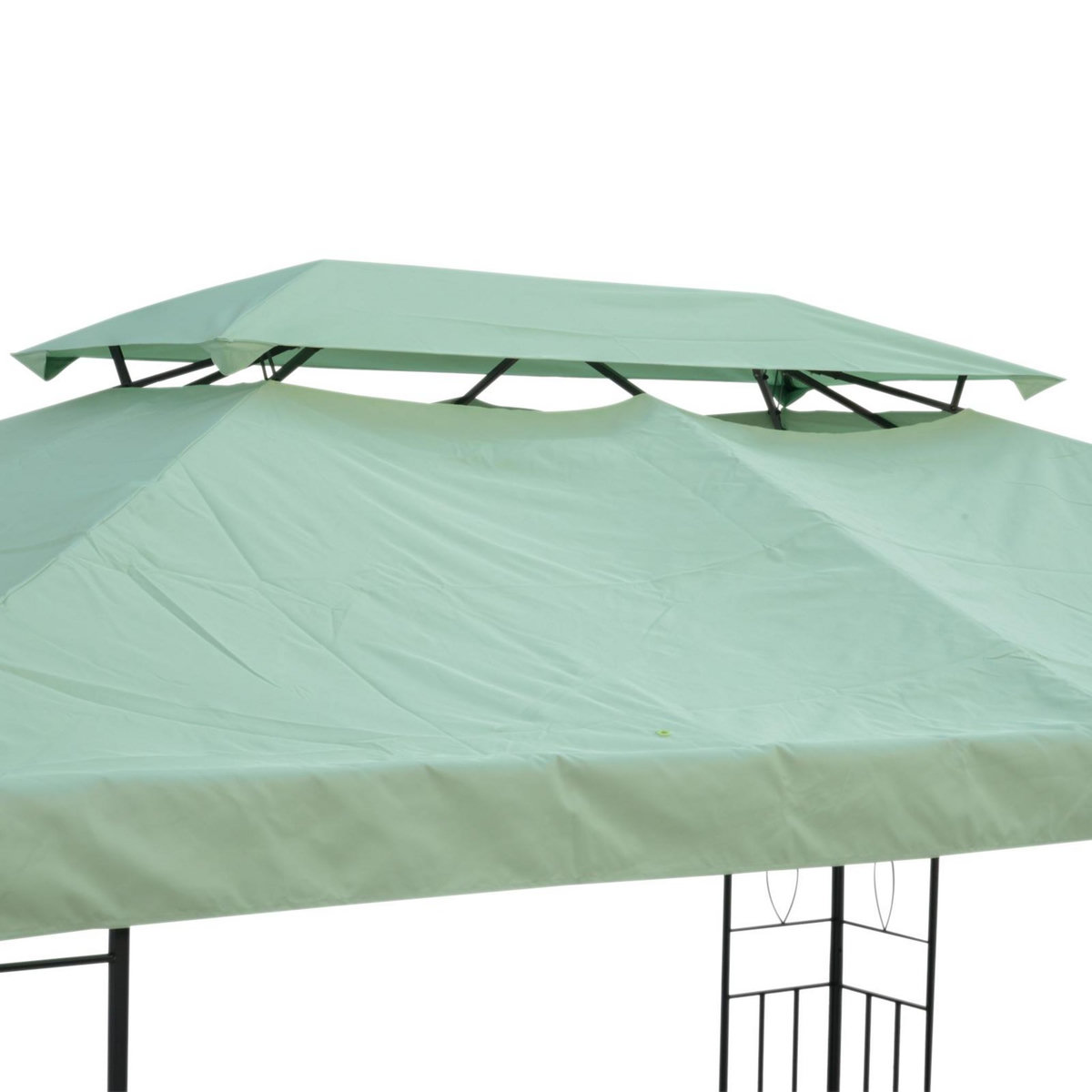 OUTSUNNY Toile de rechange pour pavillon tonnelle tente 3 x 4 m polyester haute densité 180 g/m² vert