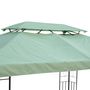 Voir la diapositive 6 : OUTSUNNY Toile de rechange pour pavillon tonnelle tente 3 x 4 m polyester haute densité 180 g/m² vert