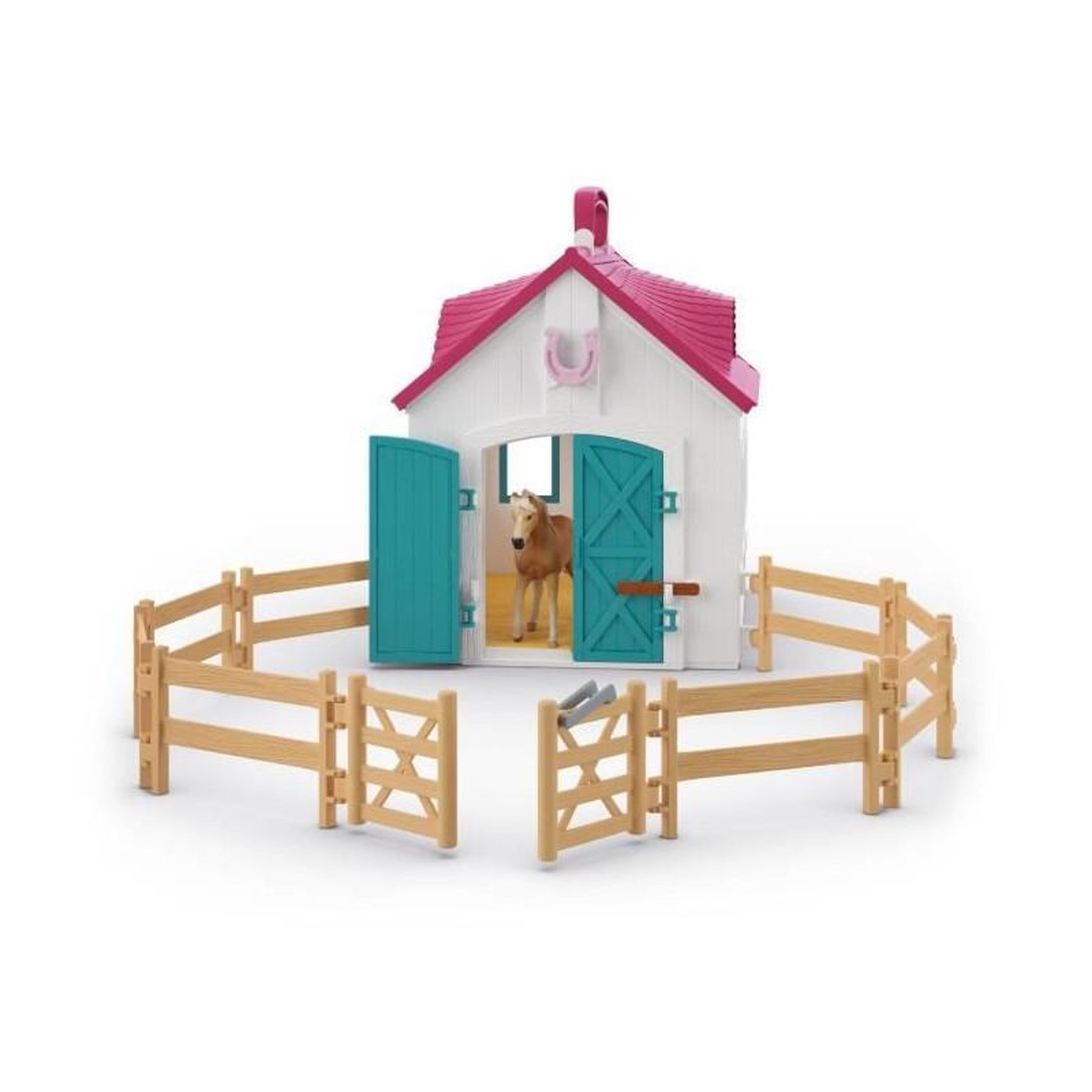Voir la diapositive 6 : Schleich Coffret Écurie Transportable SCHLEICH 42703 Horse Club, Des 4 ans