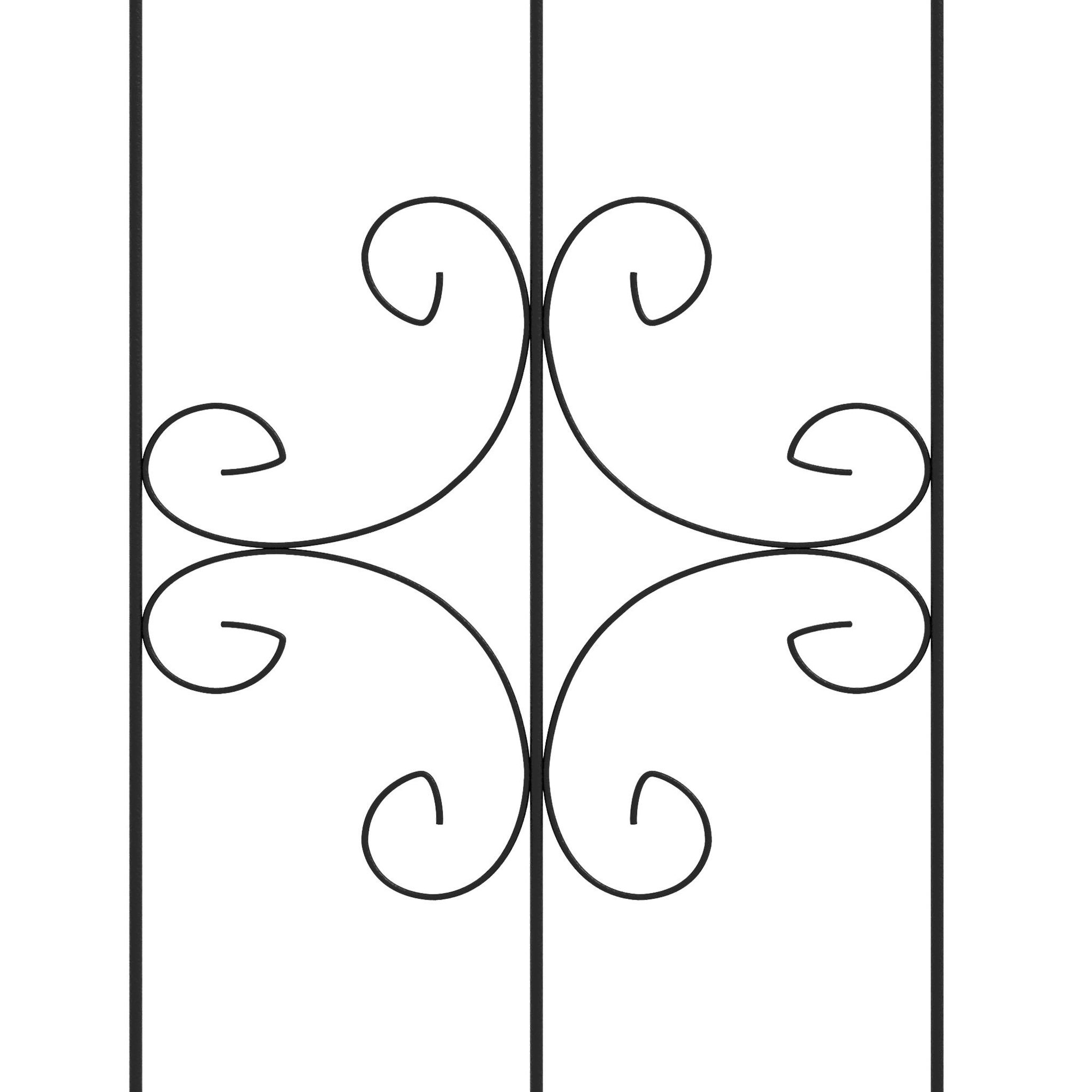Voir la diapositive 5 : OUTSUNNY Lot de 4 treillis de jardin support pour plantes grimpantes L.50 x H.180 cm acier noir