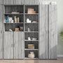 Voir la diapositive 1 : VIDAXL Buffet haut sonoma gris 50x41x185 cm bois d'ingenierie