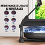 Voir la diapositive 5 : HOMCOM Rameur à eau rameur pliable 6 niveaux de résistance écran LCD multifonction support tablette noir