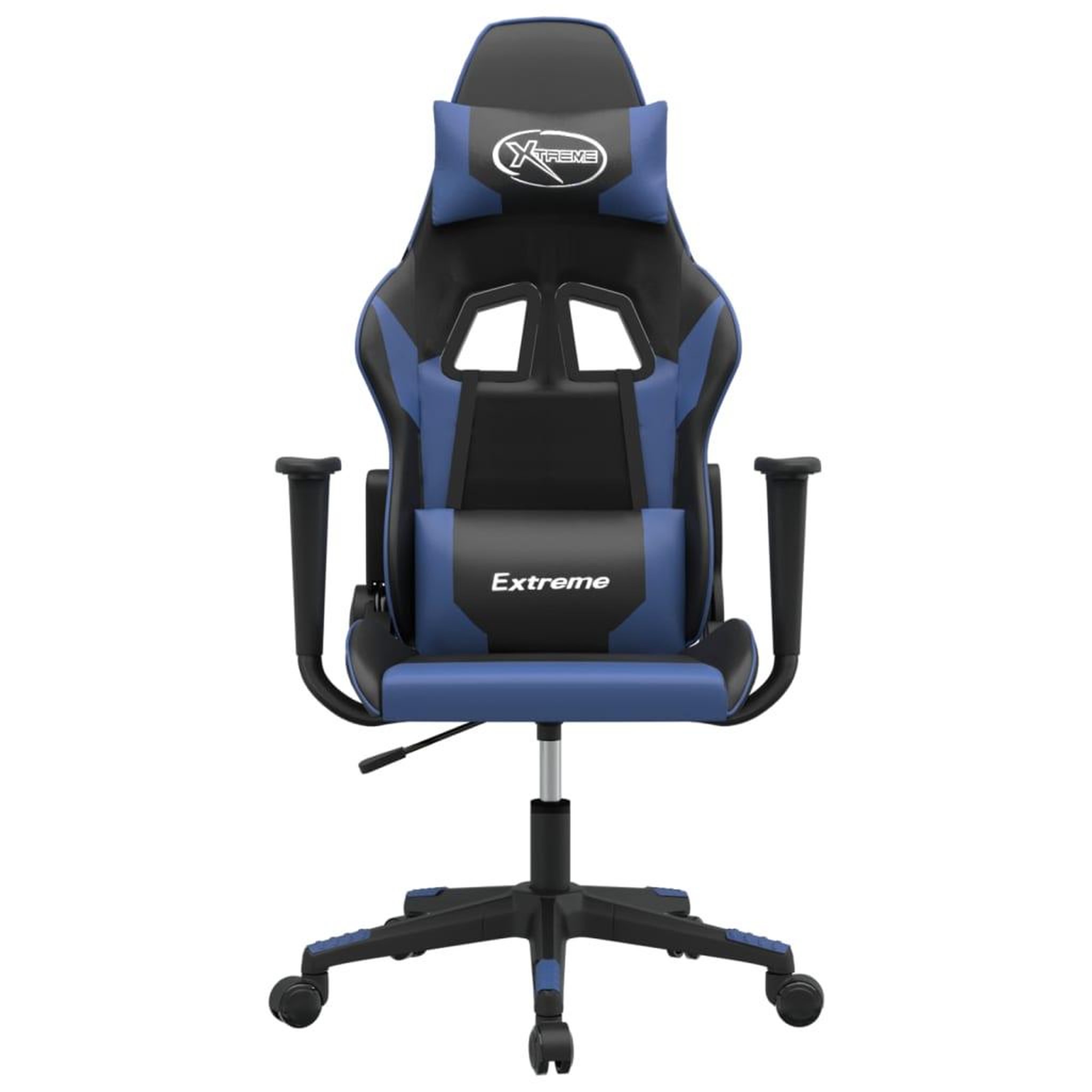 Voir la diapositive 3 : VIDAXL Chaise de jeu de massage Noir et bleu Similicuir