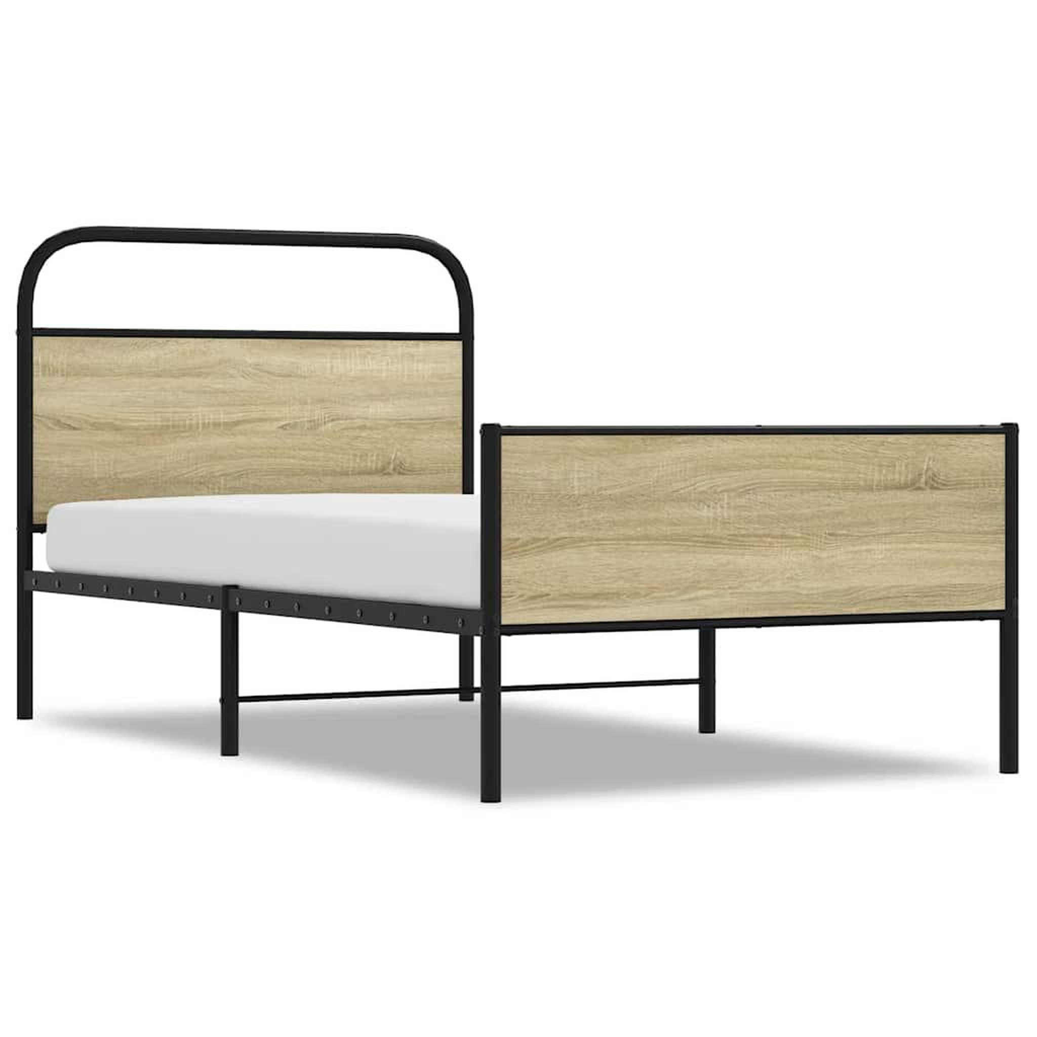 Voir la diapositive 2 : VIDAXL Cadre de lit sans matelas 90x190cm chene sonoma bois ingenierie