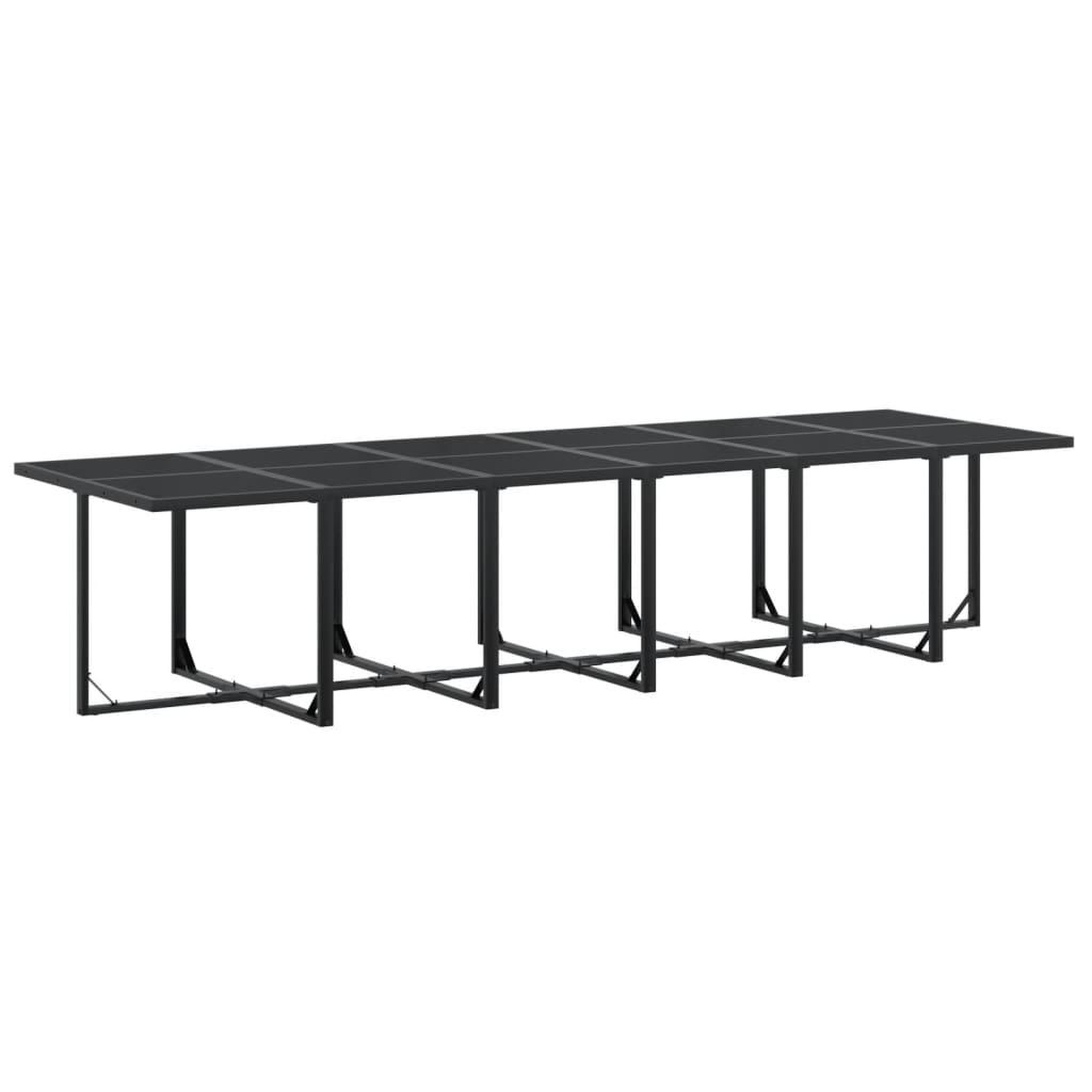 Voir la diapositive 3 : VIDAXL Ensemble a manger de jardin 17 pcs noir textilene