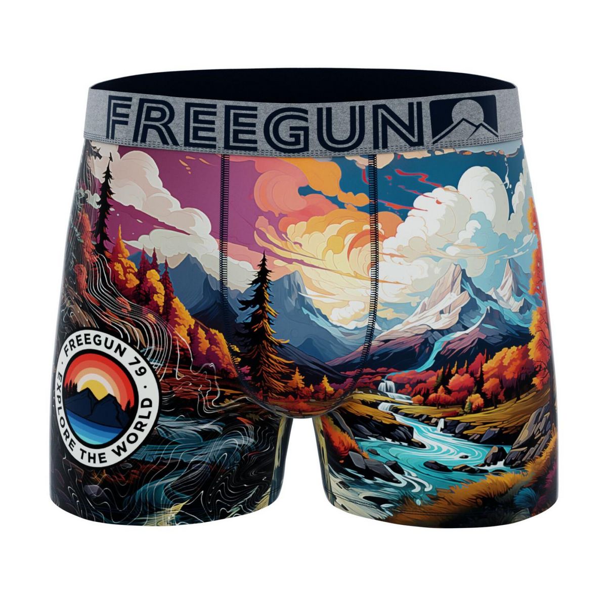 FREEGUN Lot de 4 boxers enfant Vibrant