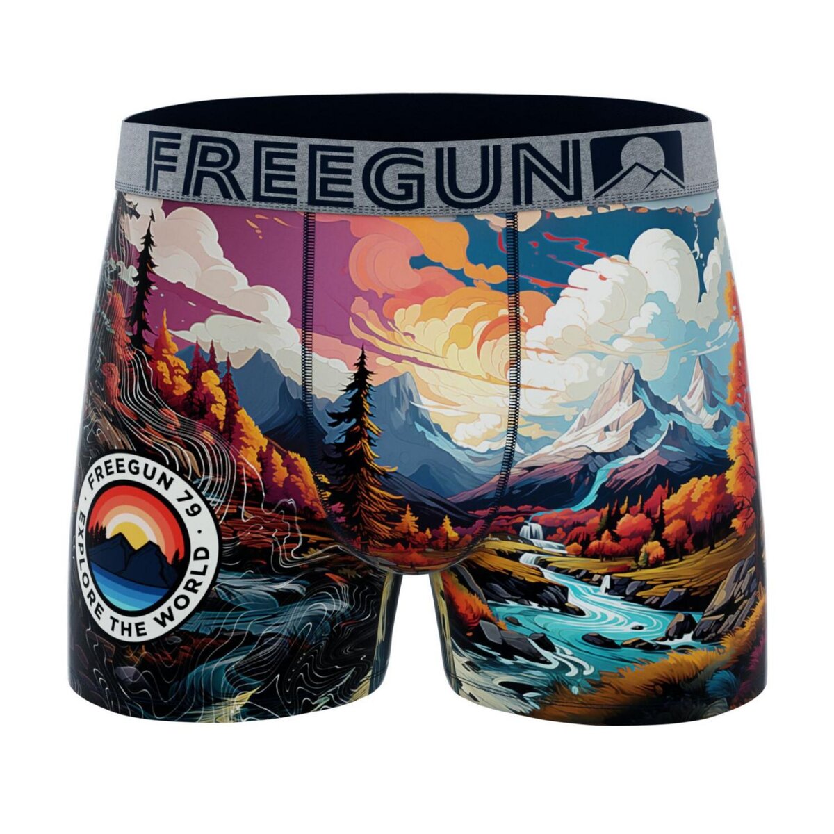 FREEGUN Lot de 4 boxers enfant Vibrant