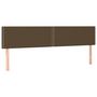 Voir la diapositive 2 : VIDAXL Tetes de lit 2 pcs Marron Fonce 80x5x78/88 cm Tissu