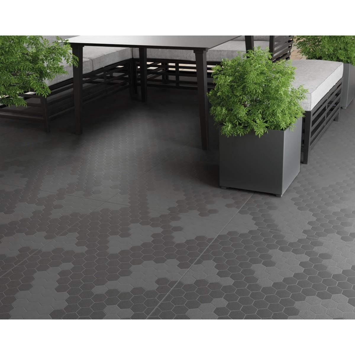 INTEC Lot de 10 Dalles de sol Clipsables Grises 116x76x3 cm Rectangulaire Polypropylène Revêtement de Sol 7.69m2 INTEC