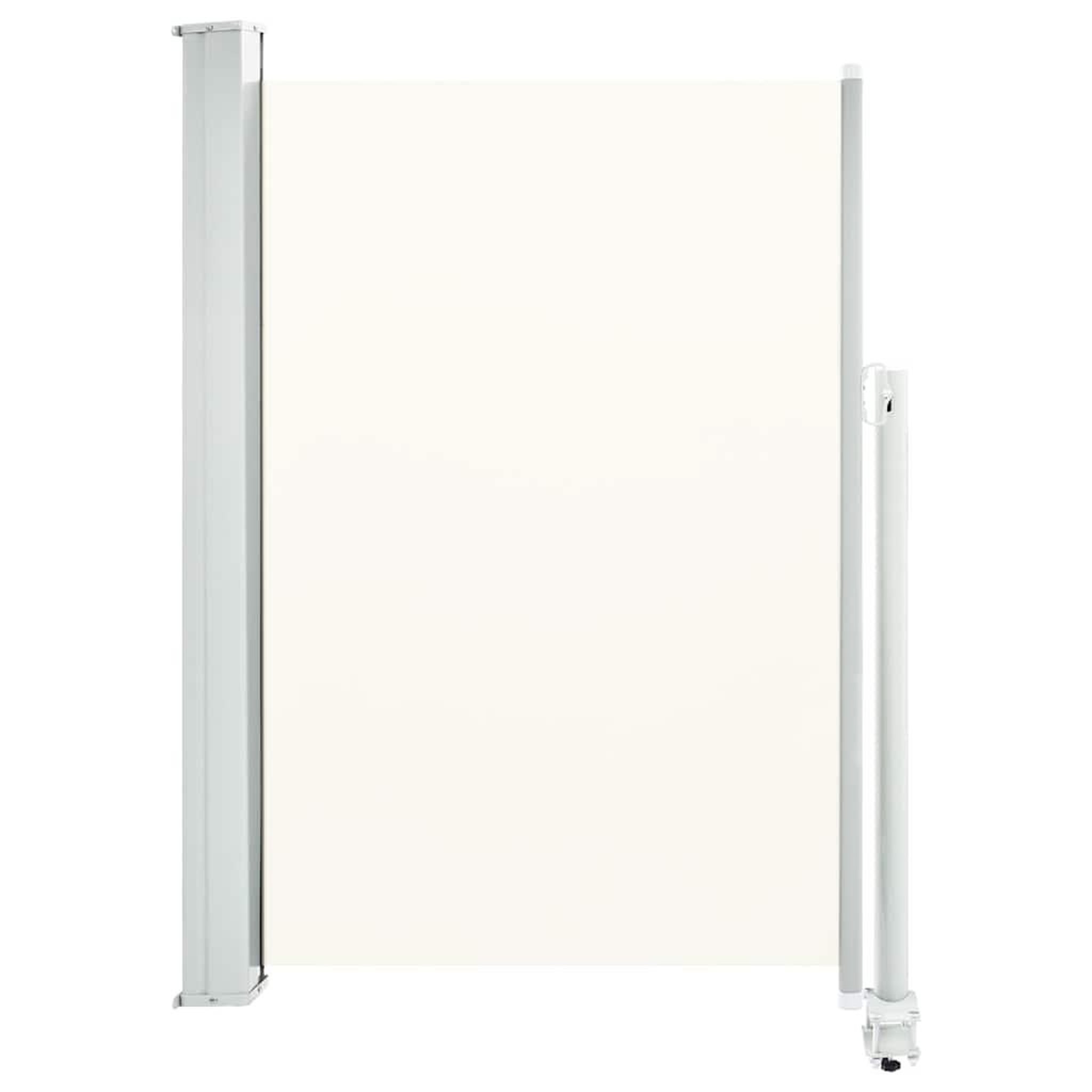 Voir la diapositive 2 : VIDAXL Auvent lateral retractable de patio 120 x 300 cm Blanc casse