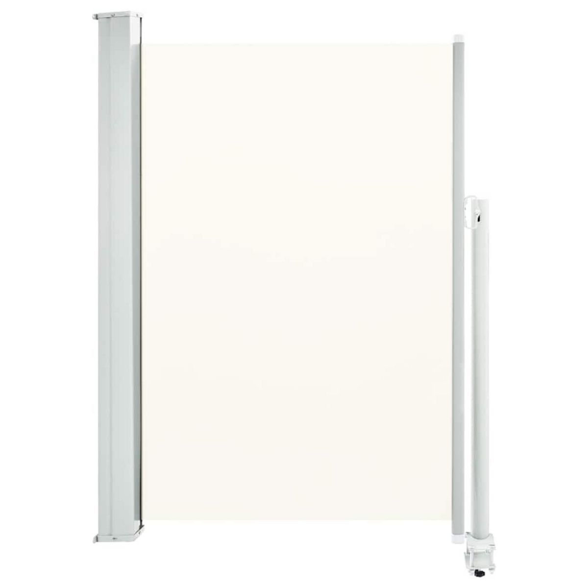 VIDAXL Auvent lateral retractable de patio 120 x 300 cm Blanc casse