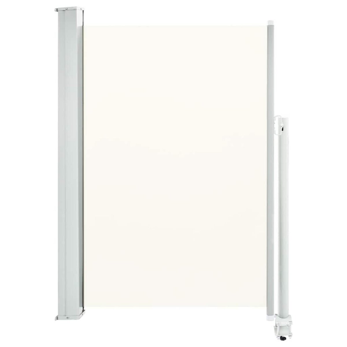 VIDAXL Auvent lateral retractable de patio 120 x 300 cm Blanc casse