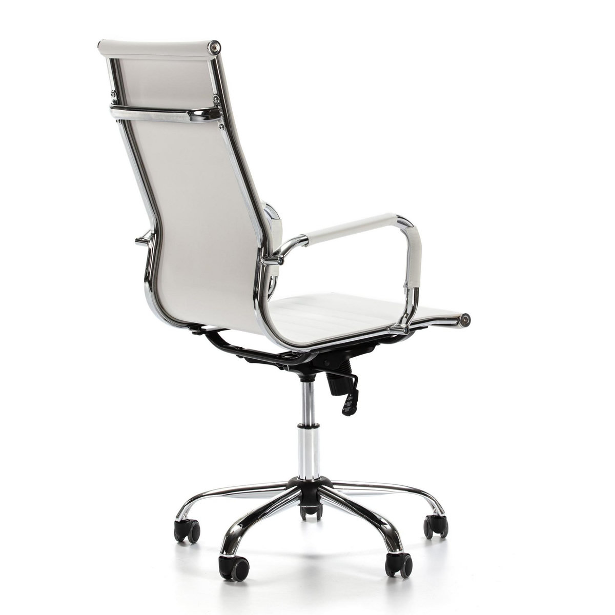 VS VENTA-STOCK Fauteuil de Bureau Londres inclinable Blanc, Cuir synthétique