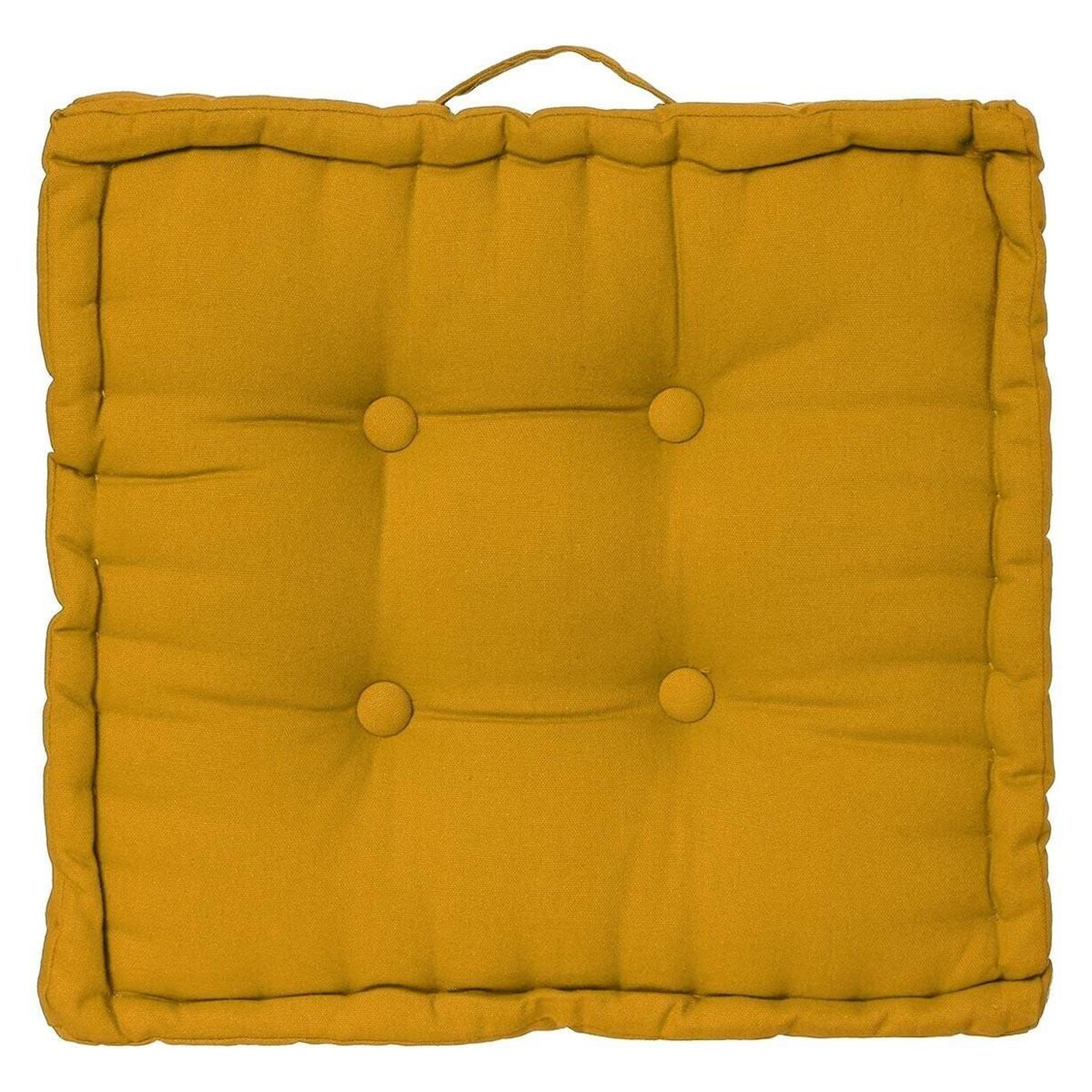 ATMOSPHERA Coussin de sol  dorian  40x40cm ocre