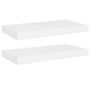 Voir la diapositive 2 : VIDAXL Etageres murales flottantes 2 pcs blanc 50x23x3,8 cm MDF