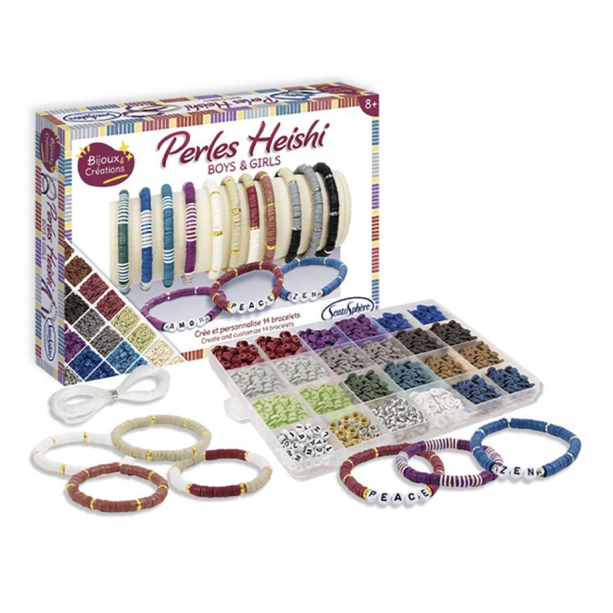 Voir la diapositive 2 : Sentosphere Coffret creatif - Perles Heishi boys and girls -