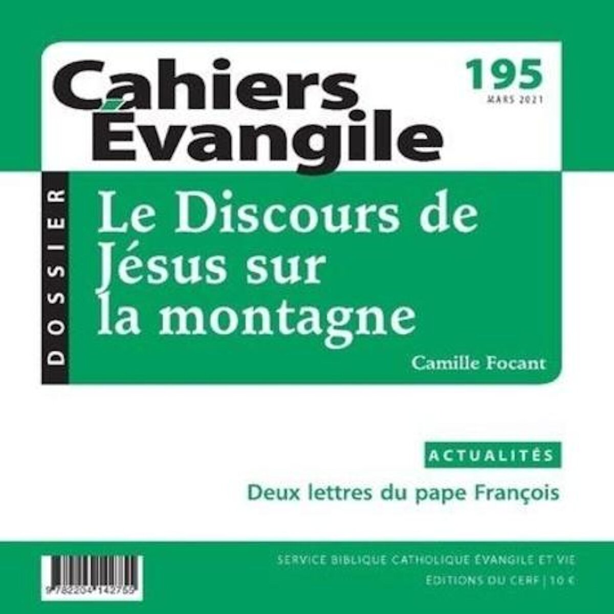 CAHIERS EVANGILE N° 195 , Cerf