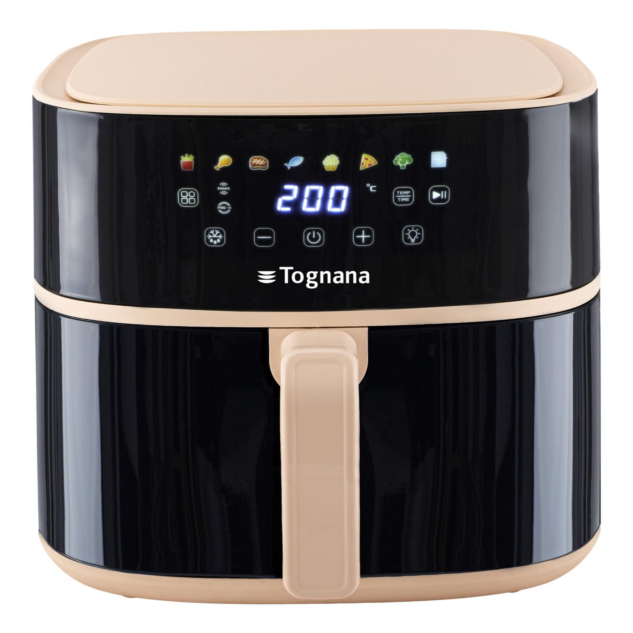 tognana Friteuse tognana porcellane d2dfa05irch simple 8 l indépendante 2000 w friteuse à air chaud noir, champagne