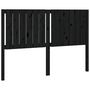 Voir la diapositive 2 : VIDAXL Tete de lit Noir 145,5x4x100 cm Bois massif de pin