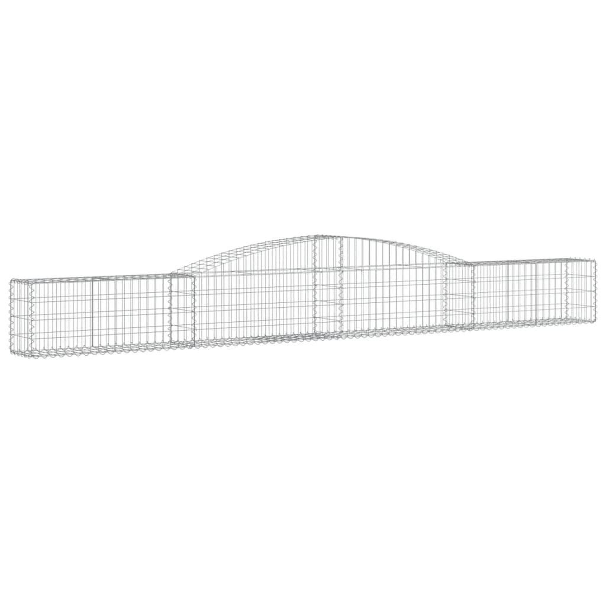 Voir la diapositive 2 : VIDAXL Panier de gabions arque 400x30x40/60 cm Fer galvanise