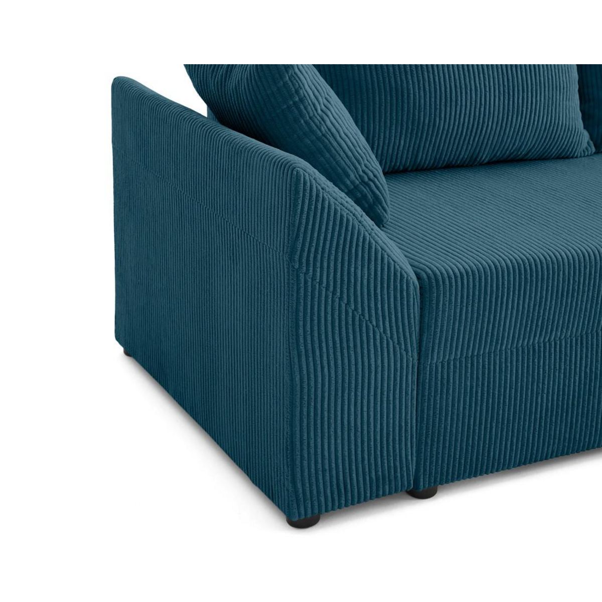 BEST MOBILIER Mike - canapé d'angle réversible - 4 places - convertible avec coffre - en velours côtelé