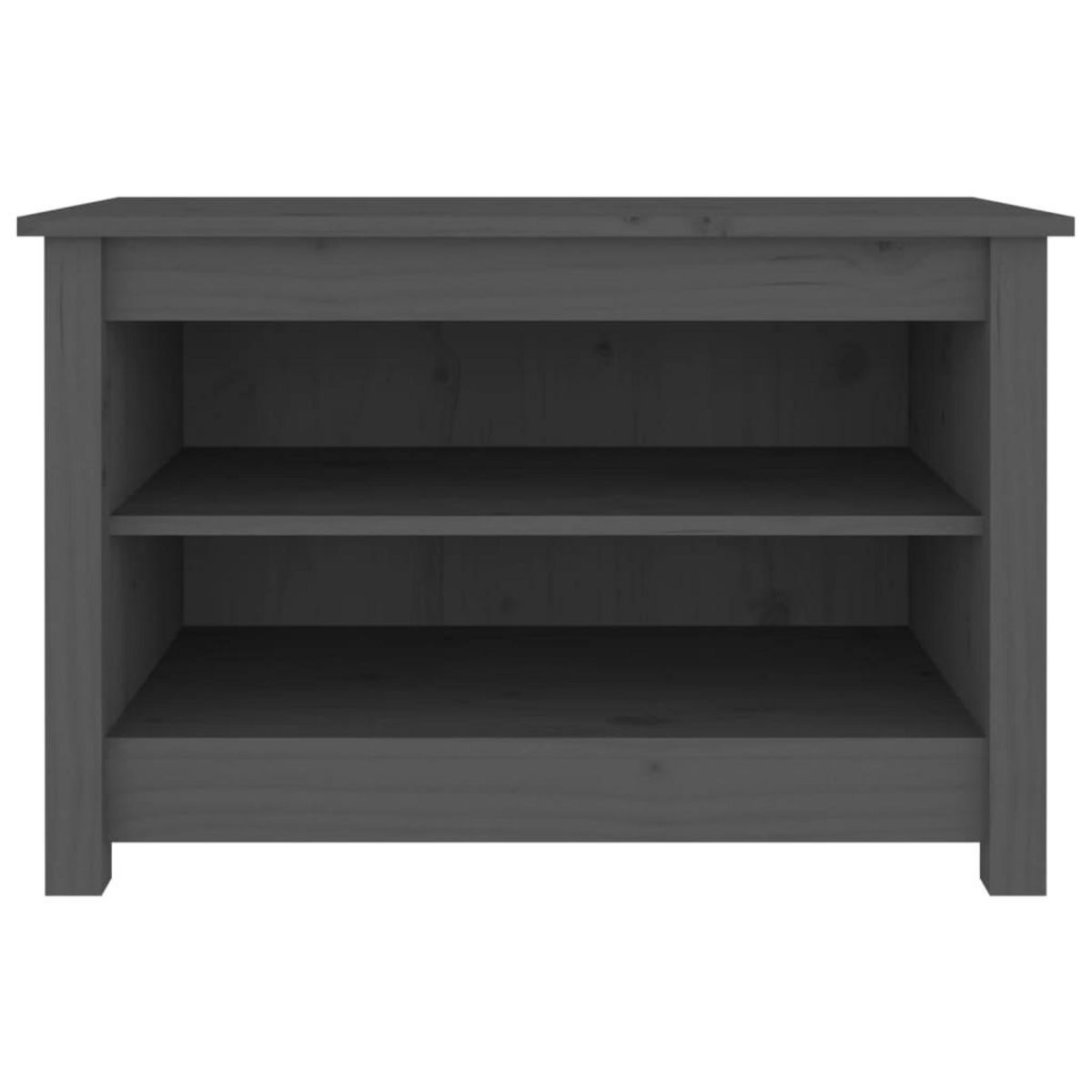 VIDAXL Banc a chaussures Gris 70x38x45,5 cm Bois de pin massif