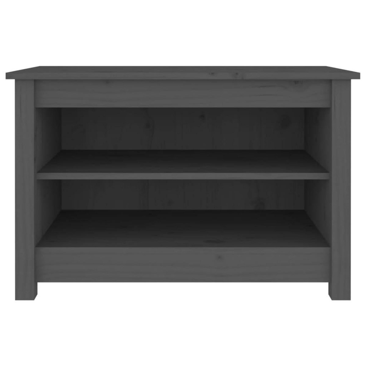 VIDAXL Banc a chaussures Gris 70x38x45,5 cm Bois de pin massif