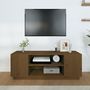 Voir la diapositive 3 : VIDAXL Meuble TV Marron miel 110x35x40,5 cm Bois de pin massif
