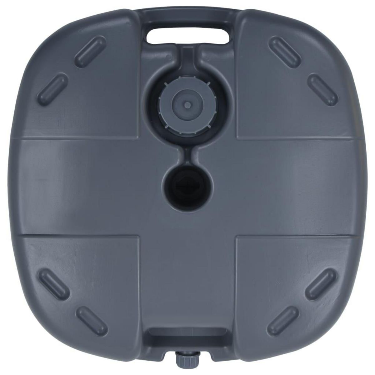 VIDAXL Socle de parasol portable Gris Rempli de sable/eau