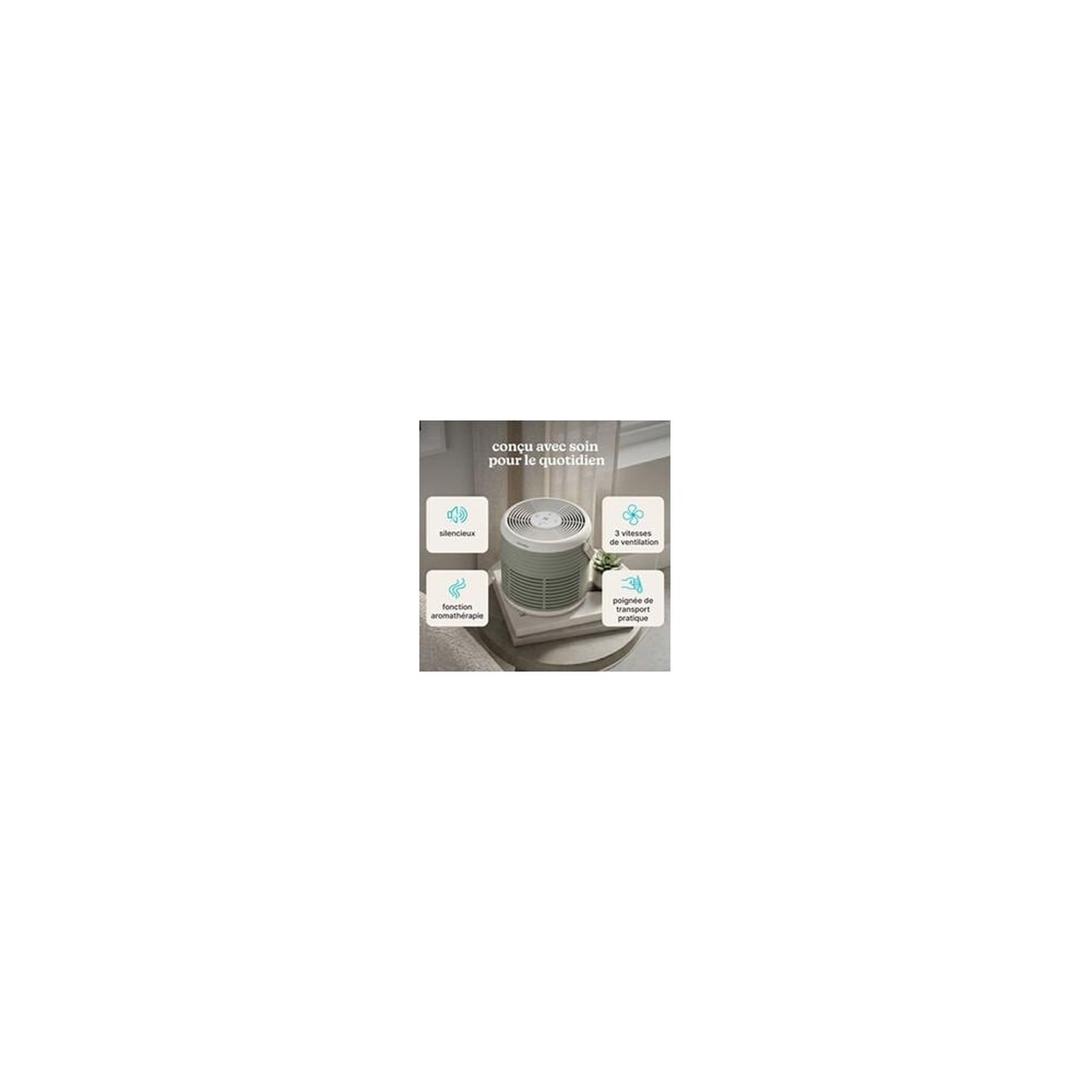 Voir la diapositive 4 : HOMEDICS Purificateur Homedics WhisperPure Comfort Vert