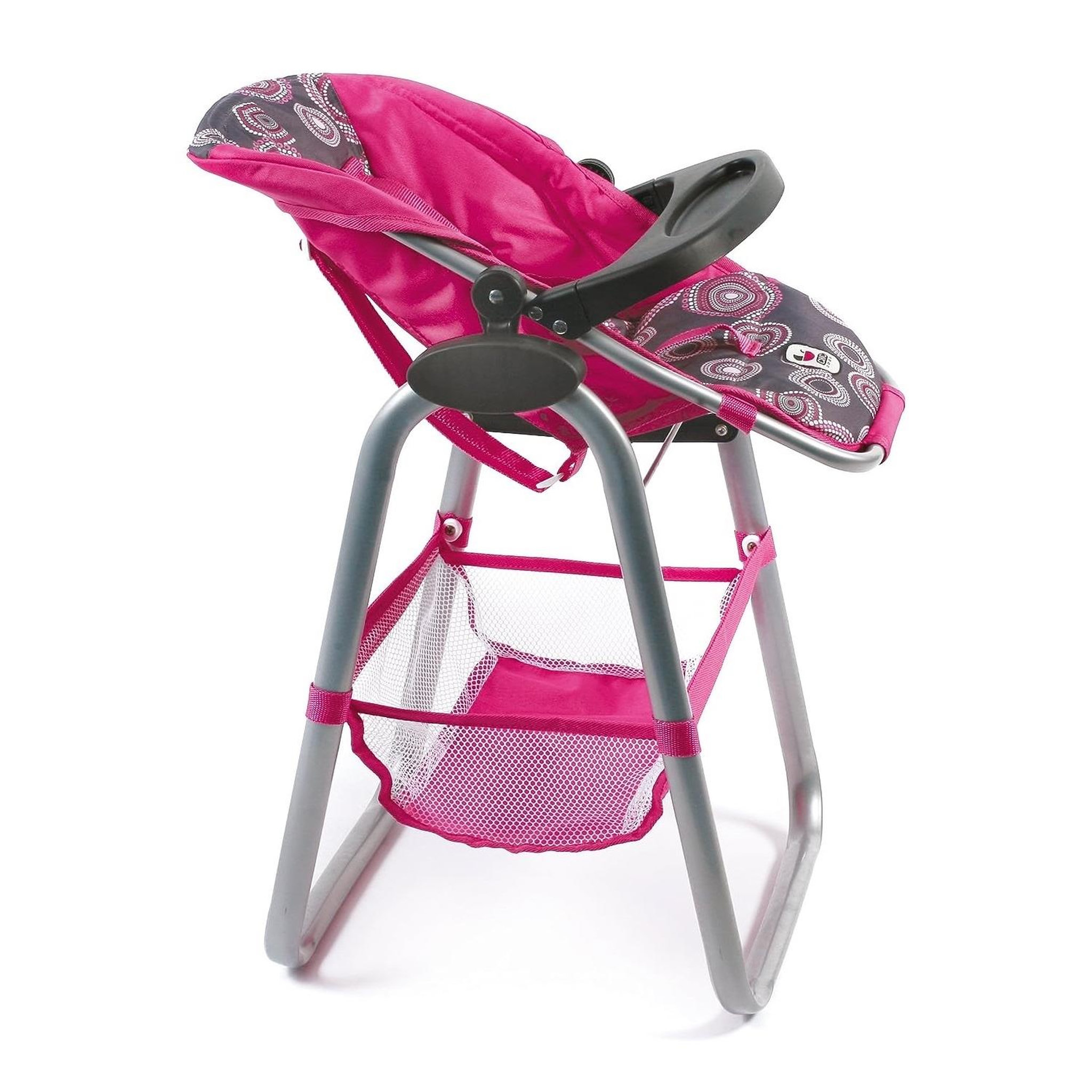Voir la diapositive 2 : BAYER CHIC 2000 Chaise haute Ton Fuchsia avec motifs pour poupées
