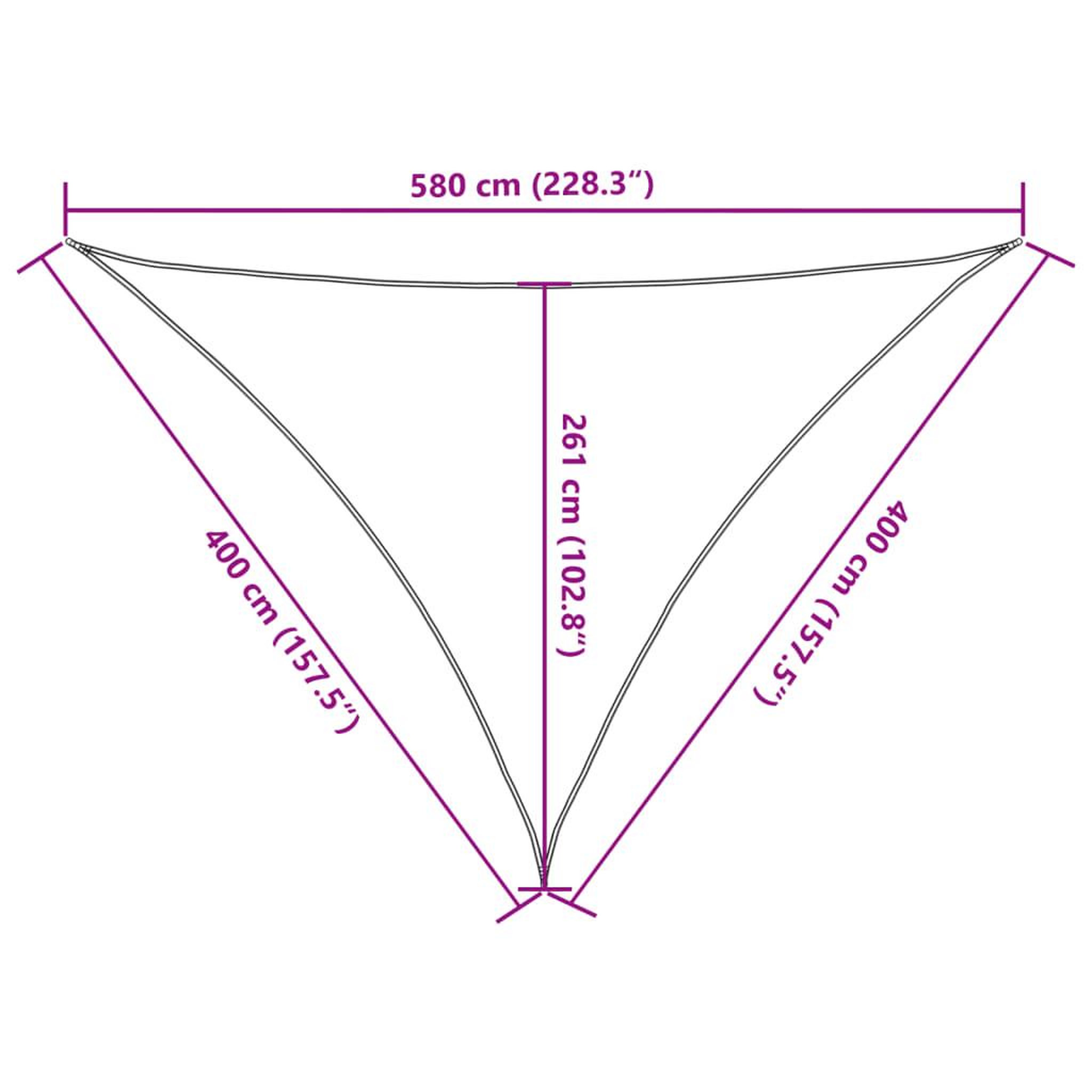 Voir la diapositive 6 : VIDAXL Voile d'ombrage 160 g/m^2 Marron 4x4x5,8 m PEHD