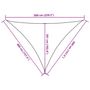 Voir la diapositive 6 : VIDAXL Voile d'ombrage 160 g/m^2 Marron 4x4x5,8 m PEHD