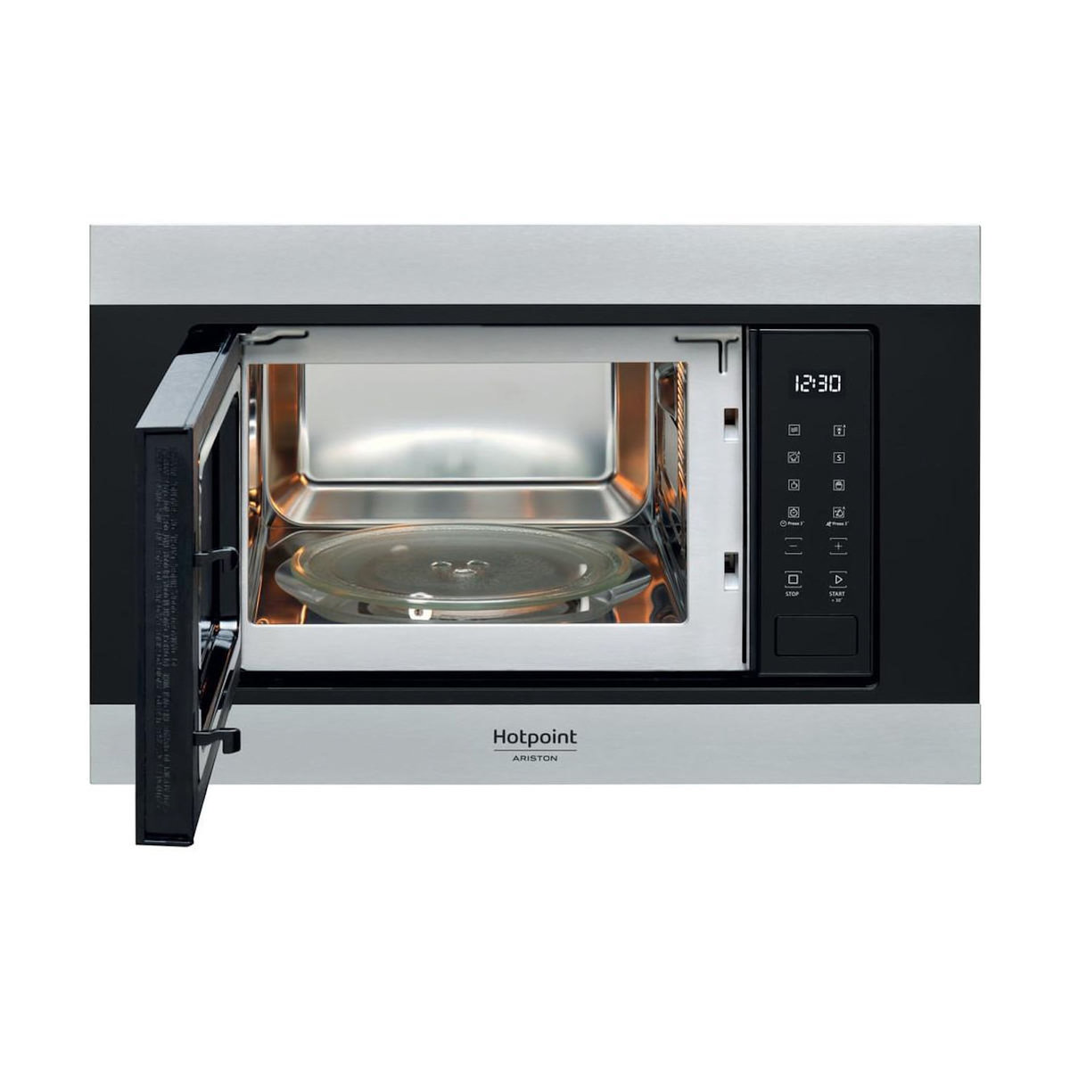 HOTPOINT Hotpoint MF20S IX HA.1 Noir, Acier inoxydable Micro-onde simple Intégré 20 L 900 W