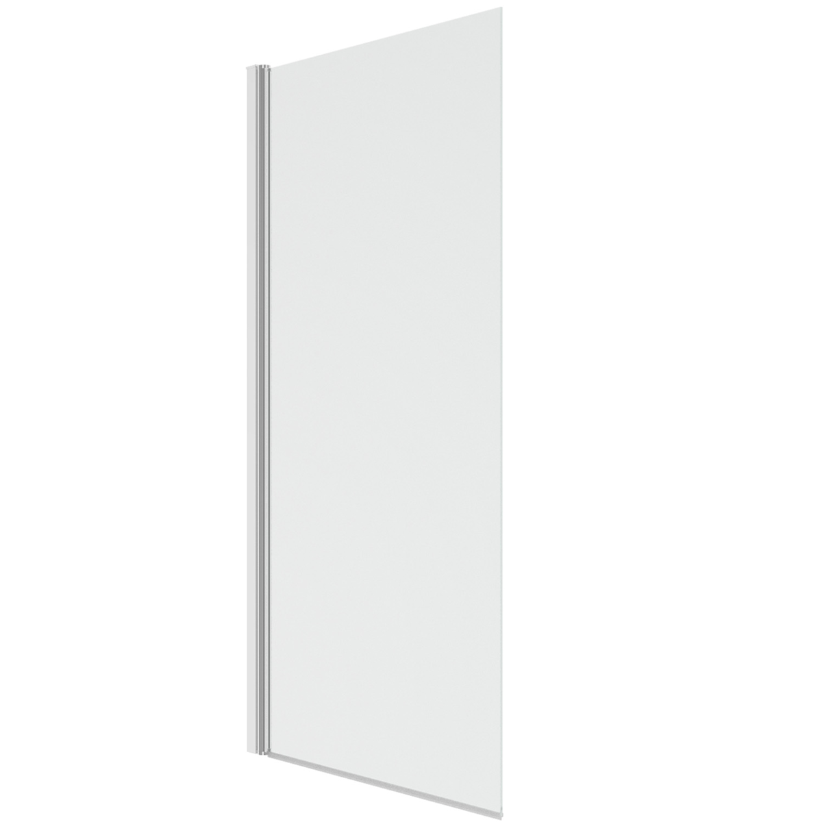 ID MARKET Pare baignoire 1 volet 70x120 cm avec profilé en aluminium argenté