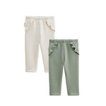 Petit Béguin Lot de 2 leggings enfant en molleton ultra chaud Lison. Coloris disponibles : Vert