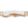 Voir la diapositive 2 : VIDAXL Salon de jardin 9 pcs avec coussins Bois d'acacia solide