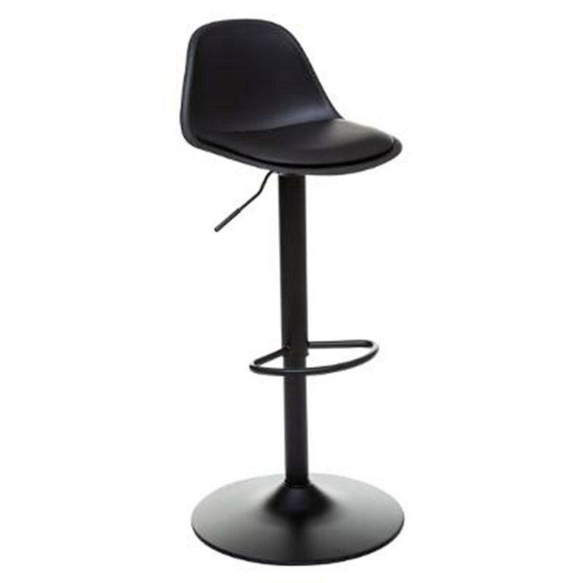  Lot de 2 Chaises de Bar Design  Aiko  103cm Noir