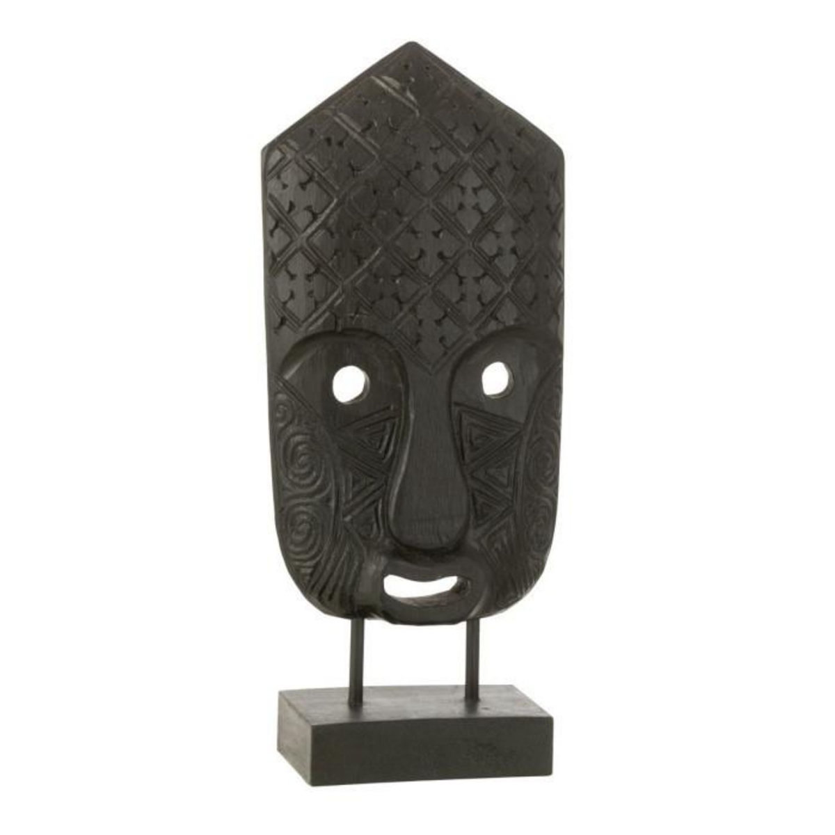 Paris Prix Statuette Déco  Masque Primitif  42cm Noir