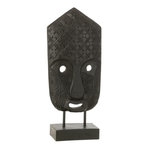 Paris Prix Statuette Déco  Masque Primitif  42cm Noir